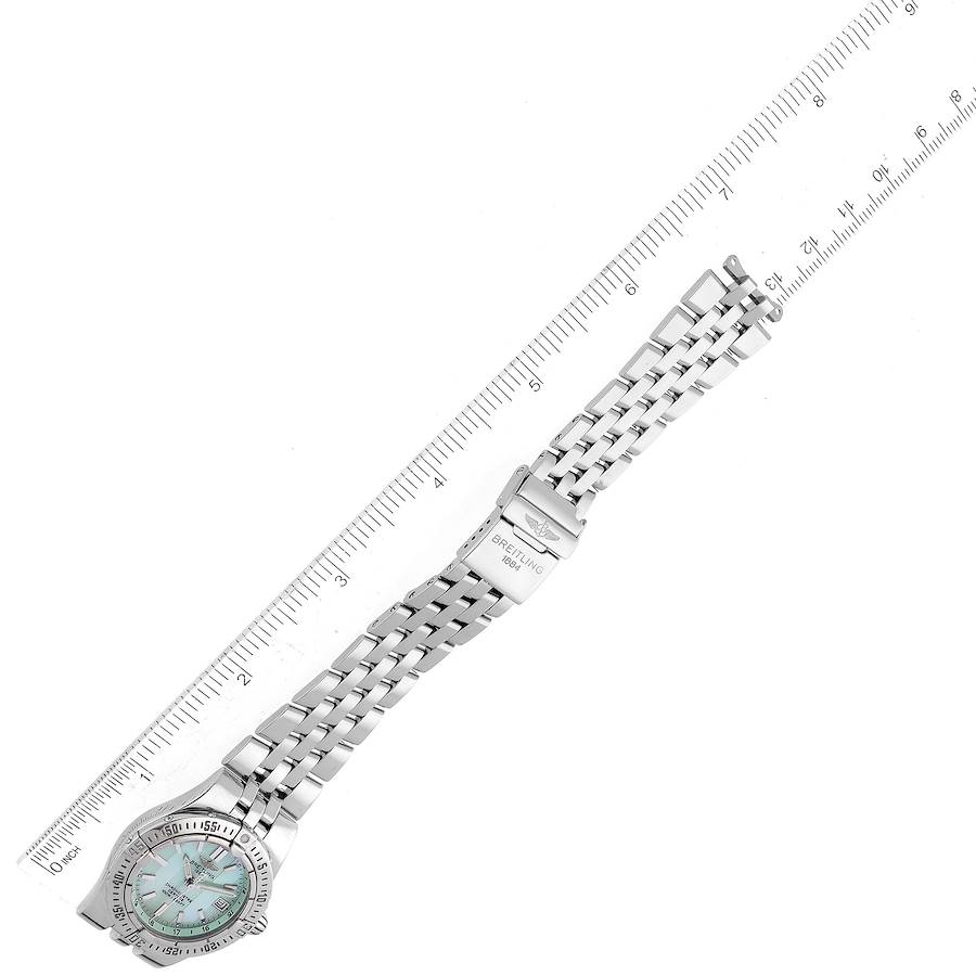 Breitling Starliner Green Mother of Pearl Dial Steel Ladies Watch A71340