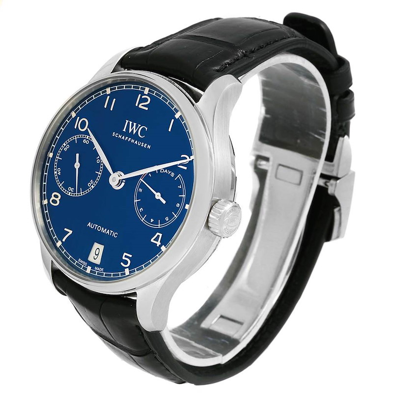 IWC Portugieser Blue Dial Mens Watch IW500710