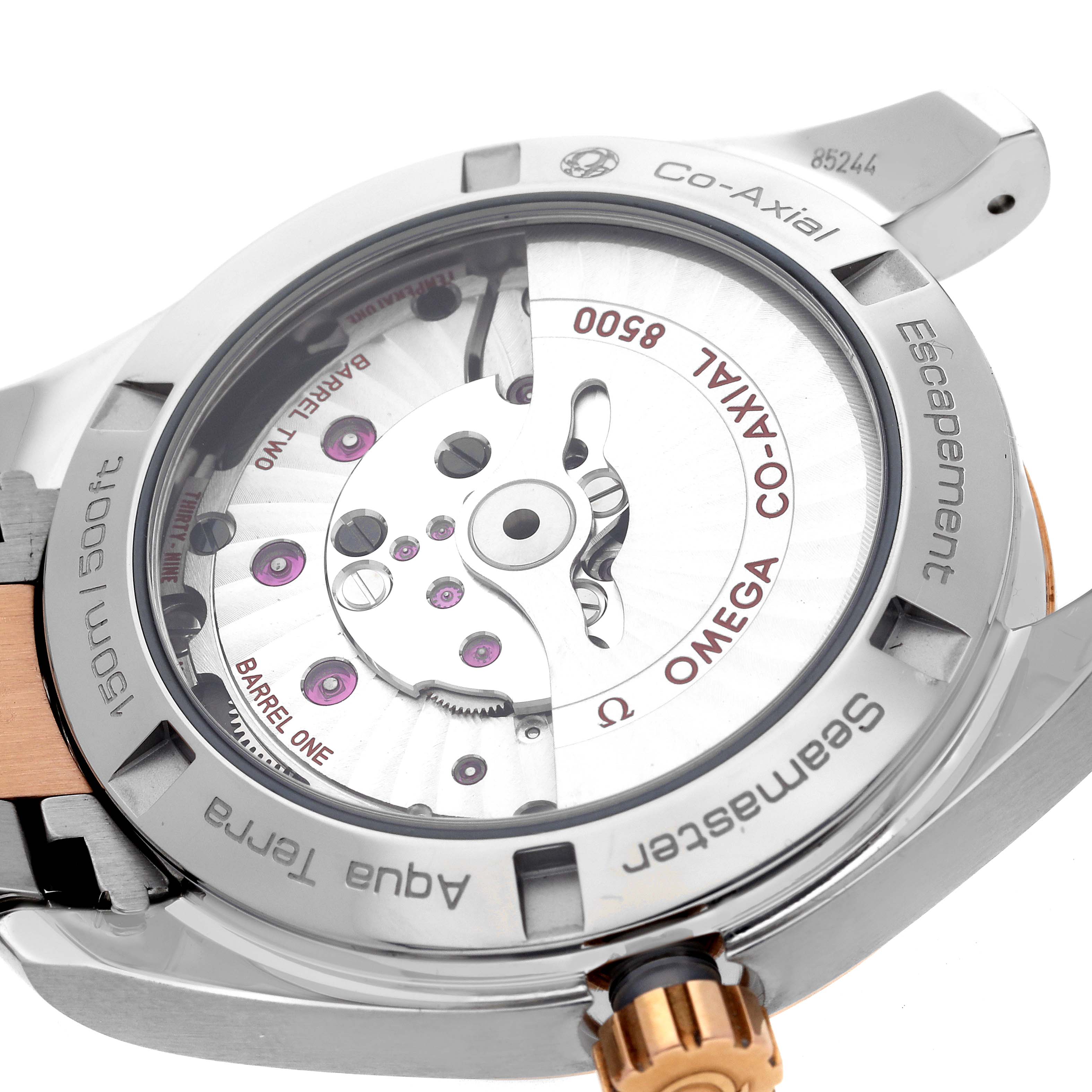 Omega Aqua Terra Steel Rose Gold Mother Of Pearl Diamond Watch 38.5 MM 231.20.39.21.55.001