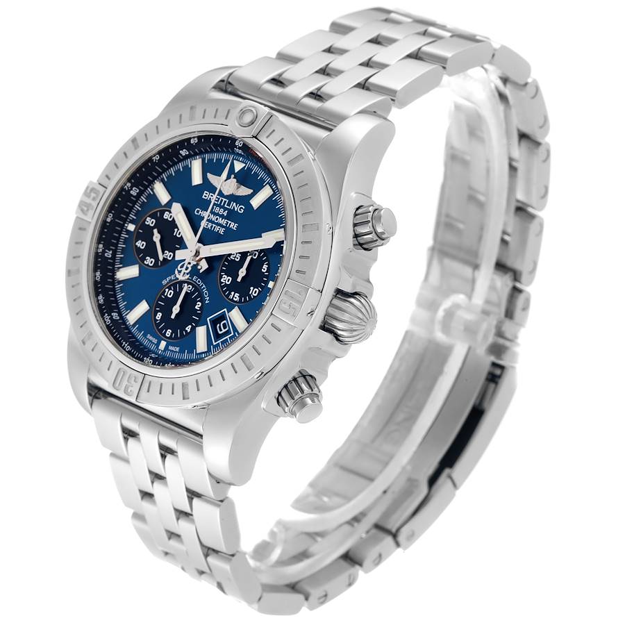 Breitling Chronomat Airbourne SE Blue Dial Steel Mens Watch AB0115