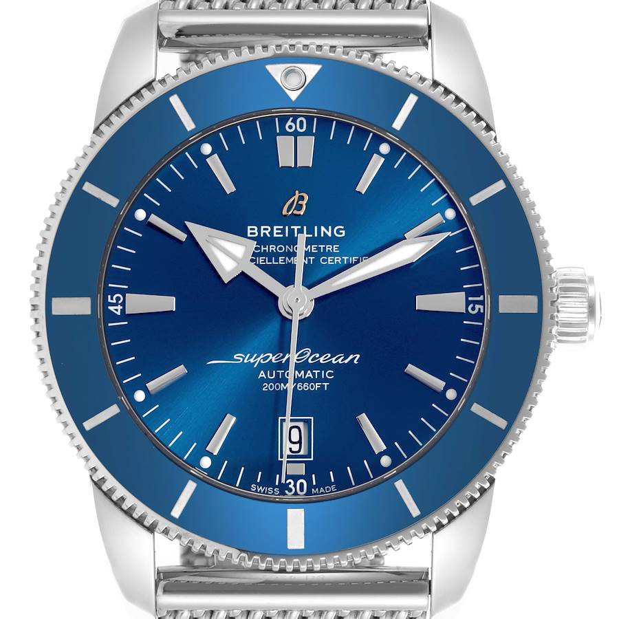 Breitling Superocean Heritage B20 46 Blue Dial Steel Mens Watch AB2020