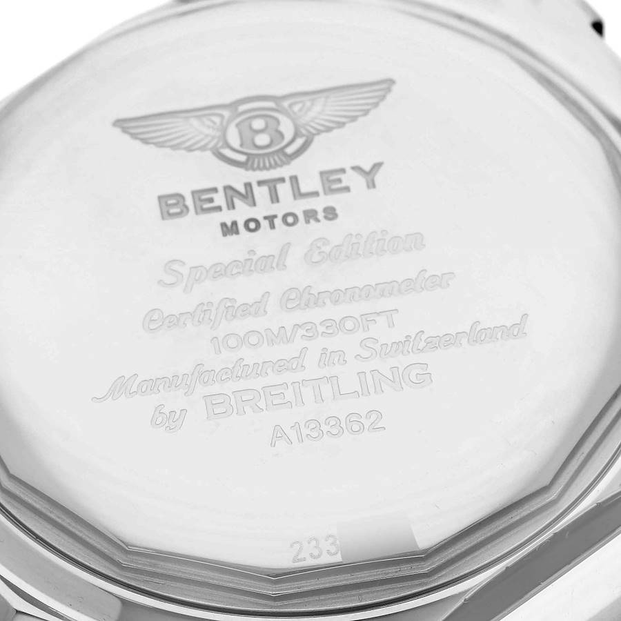 Breitling Bentley Motors GT White Dial Chronograph Steel Mens Watch A13362
