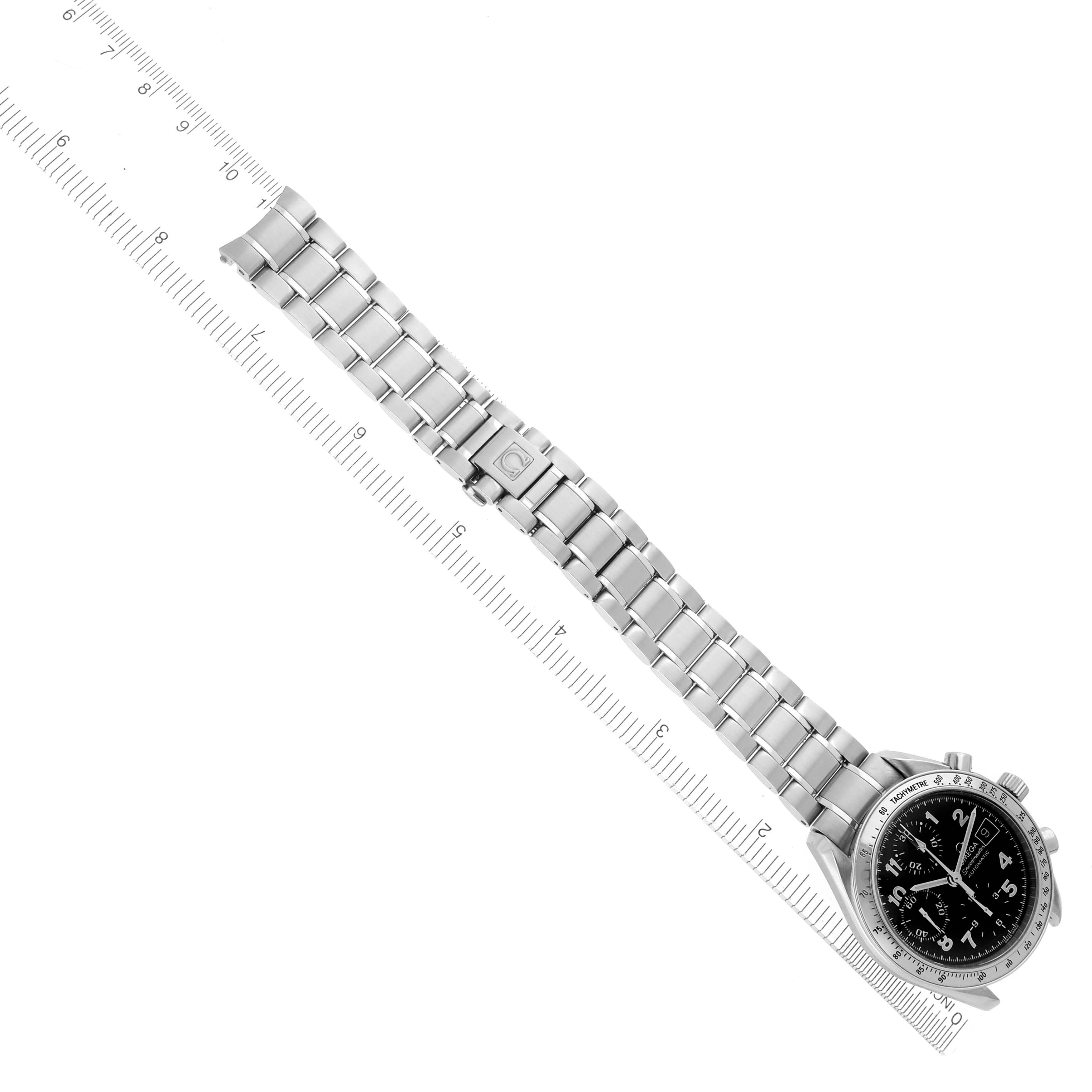 Omega Speedmaster Date Black Arabic Dial Steel Mens Watch 39.0 MM 3513.52.00