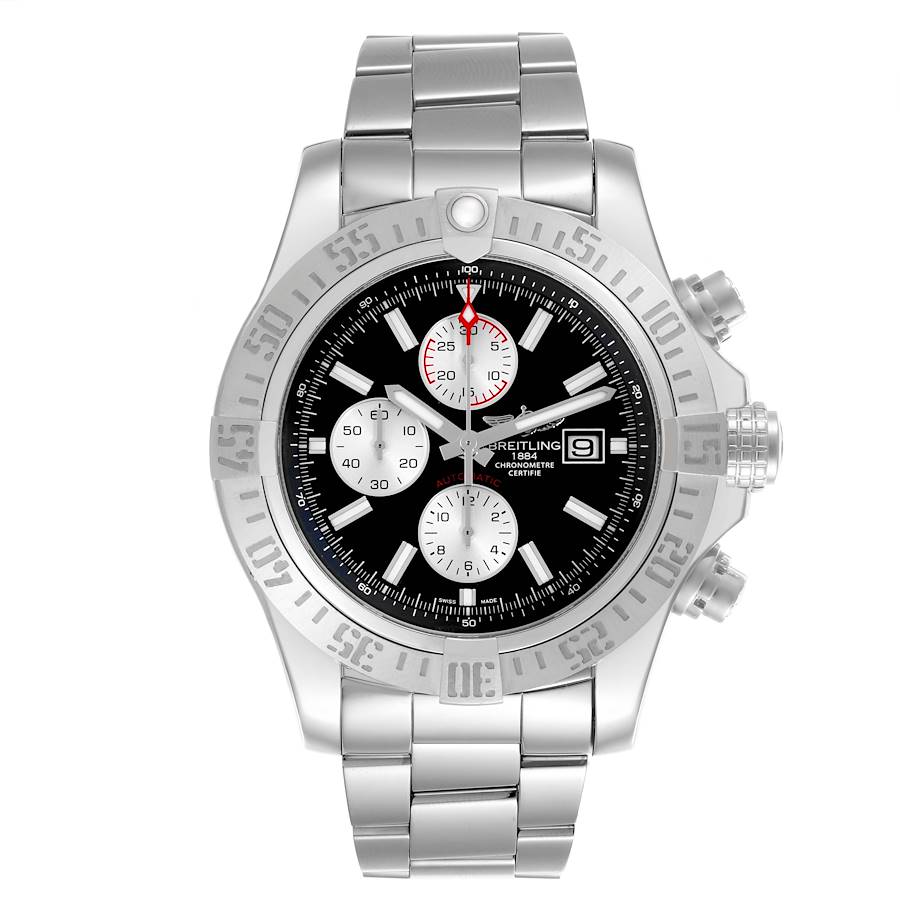 Breitling Super Avenger II 48mm Black Dial Steel Mens Watch A13371