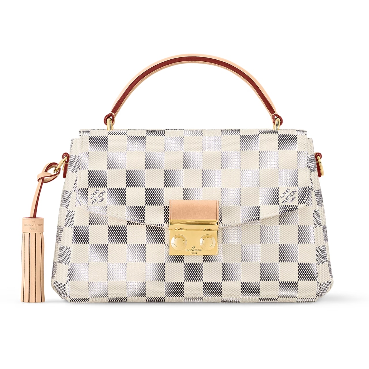 Louis Vuitton Croisette Damier Azur Canvas Top Handle Bag White 25cm N41581