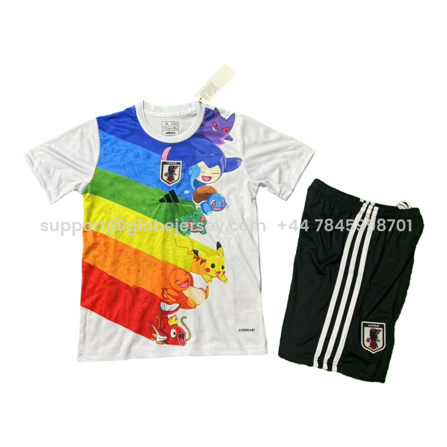 Japan 25-26 Pokemon Rainbow White Kids Kit
