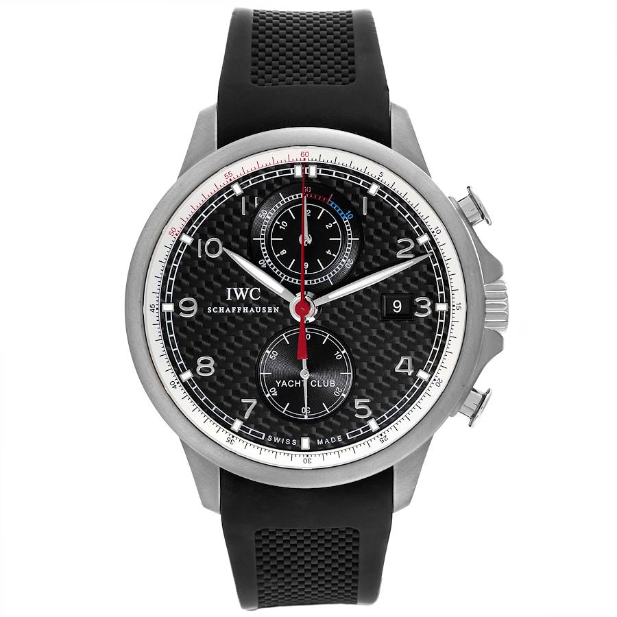 IWC Portuguese Yacht Club Carbon Dial Titanium Mens Watch IW390212