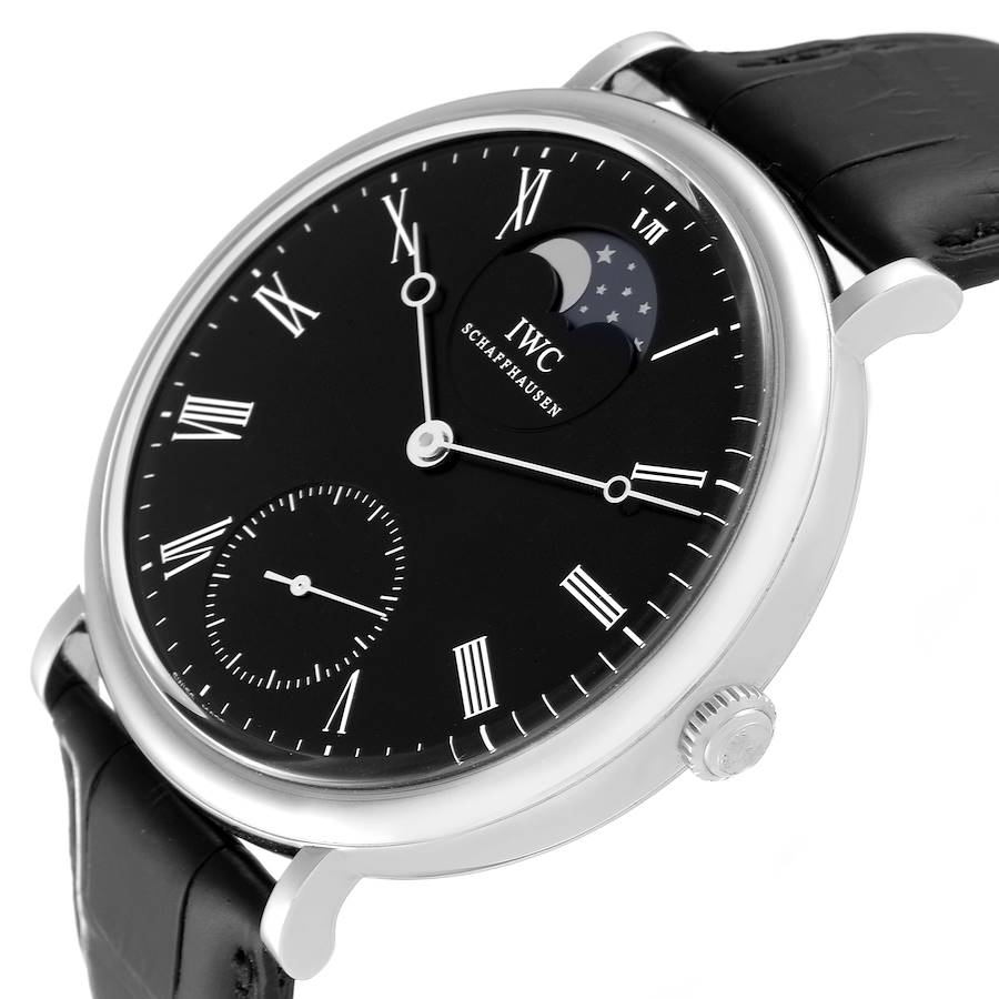 IWC Portofino Black Dial Vintage Collection Mens Watch IW544801