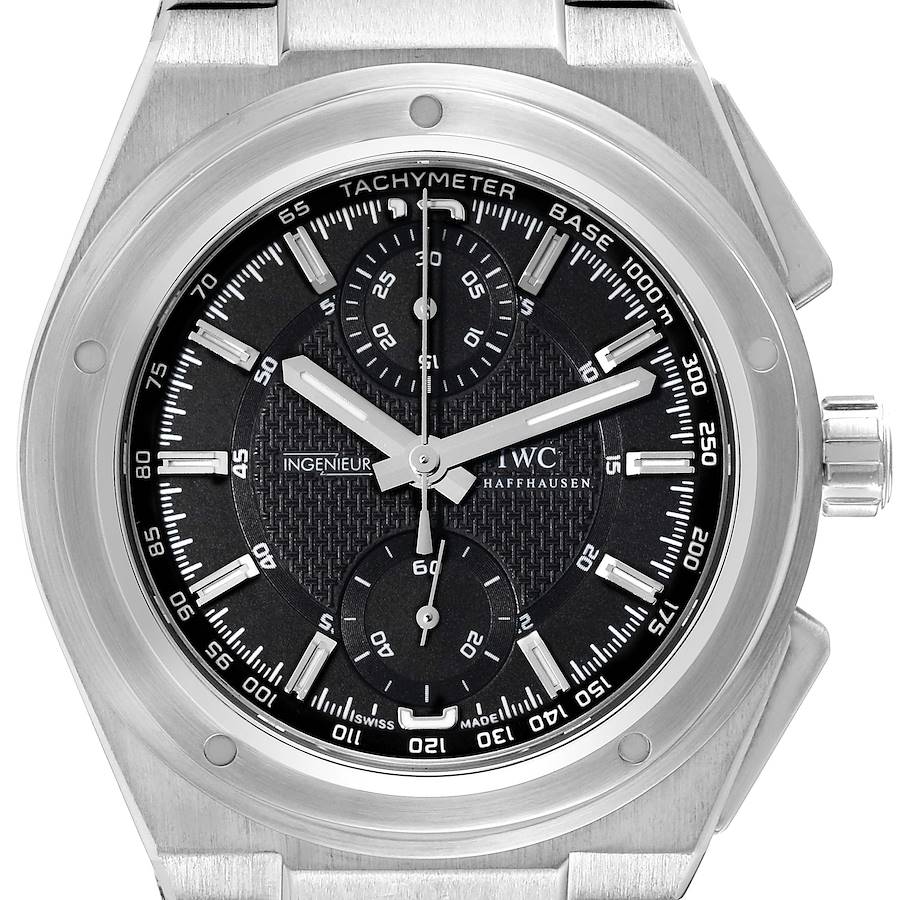 IWC Ingenieur Chronograph Black Dial Steel Mens Watch IW372501