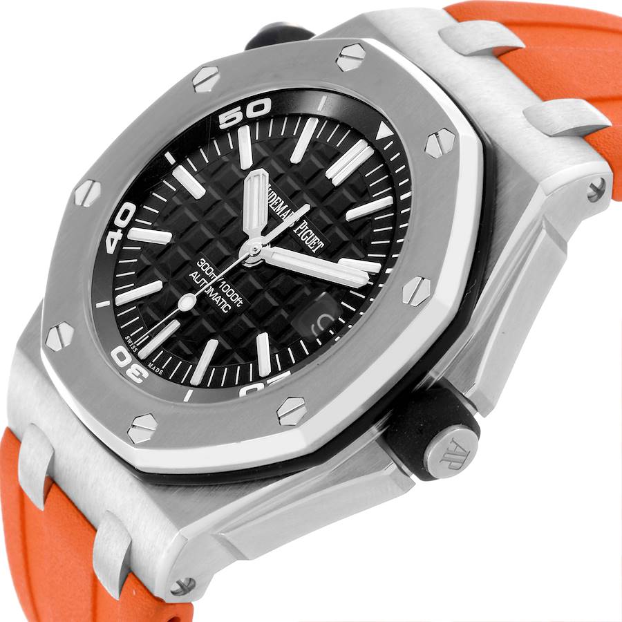 Audemars Piguet Royal Oak Offshore Diver Black Dial Steel Mens Watch 15710ST