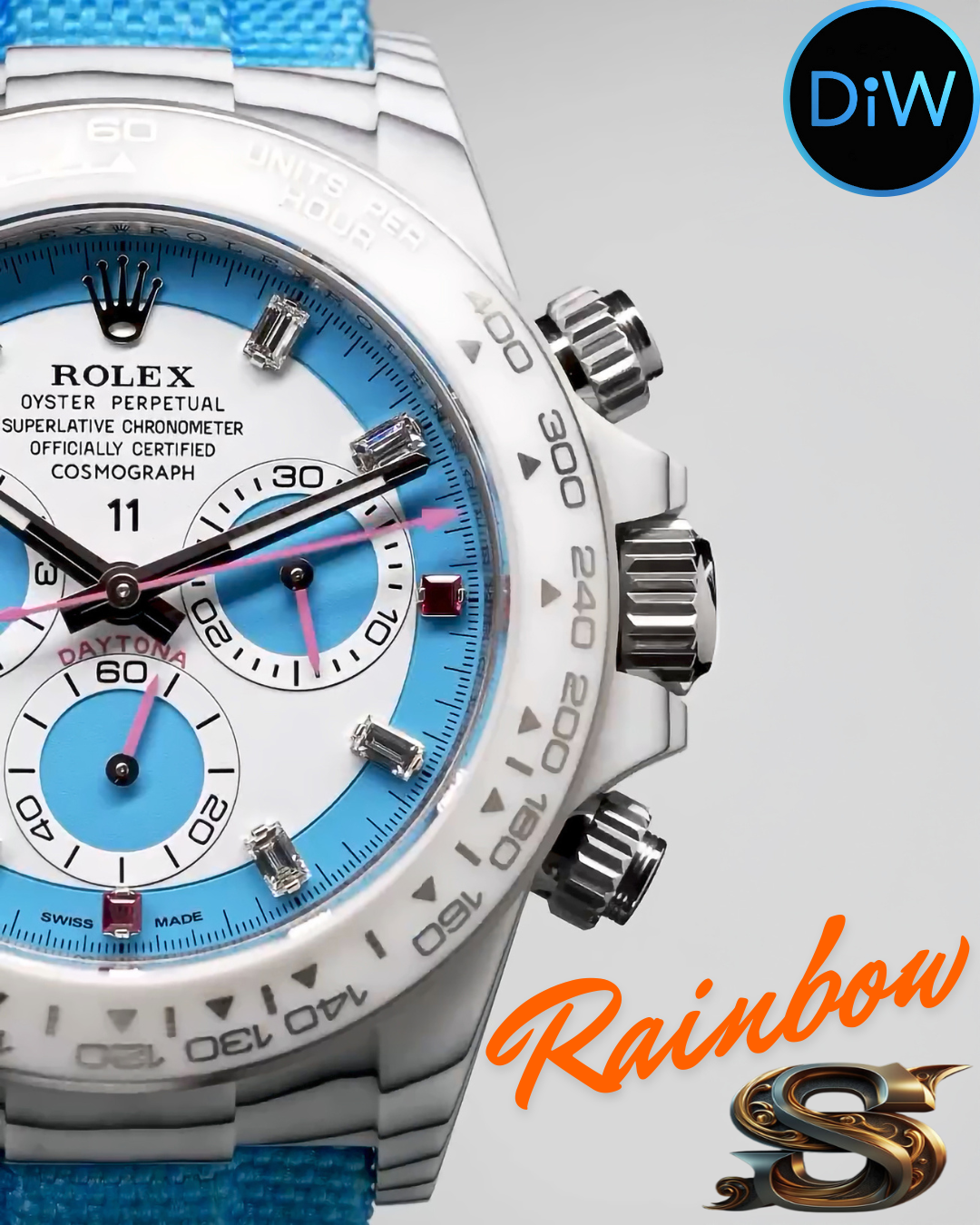 DiW Rolex Daytona CarboQuartz "RAINBOW S UNIQUE"