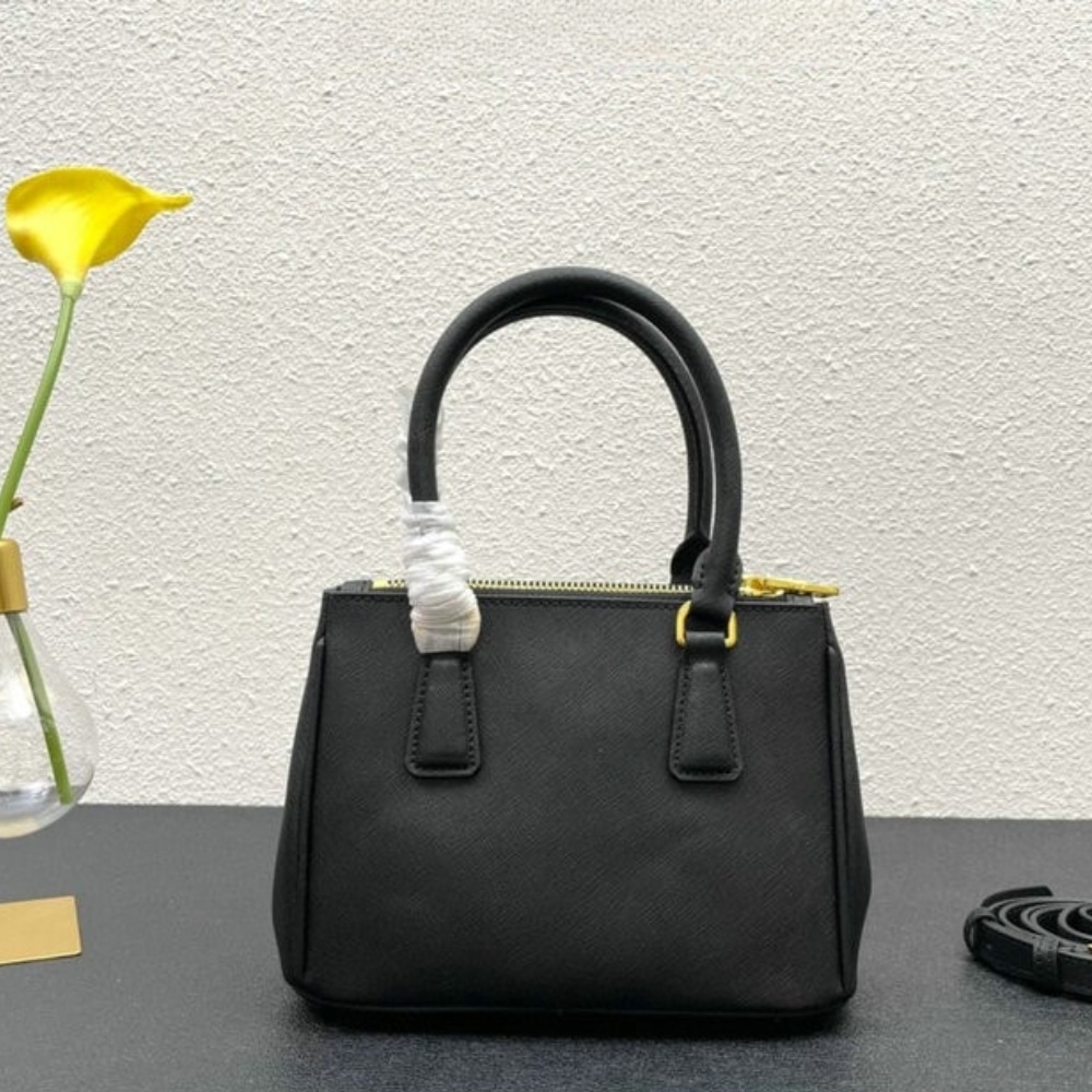 Prada Galleria Saffiano Leather Mini Bag Black 20Cm 1Ba906 Nzv F0002 V Eom