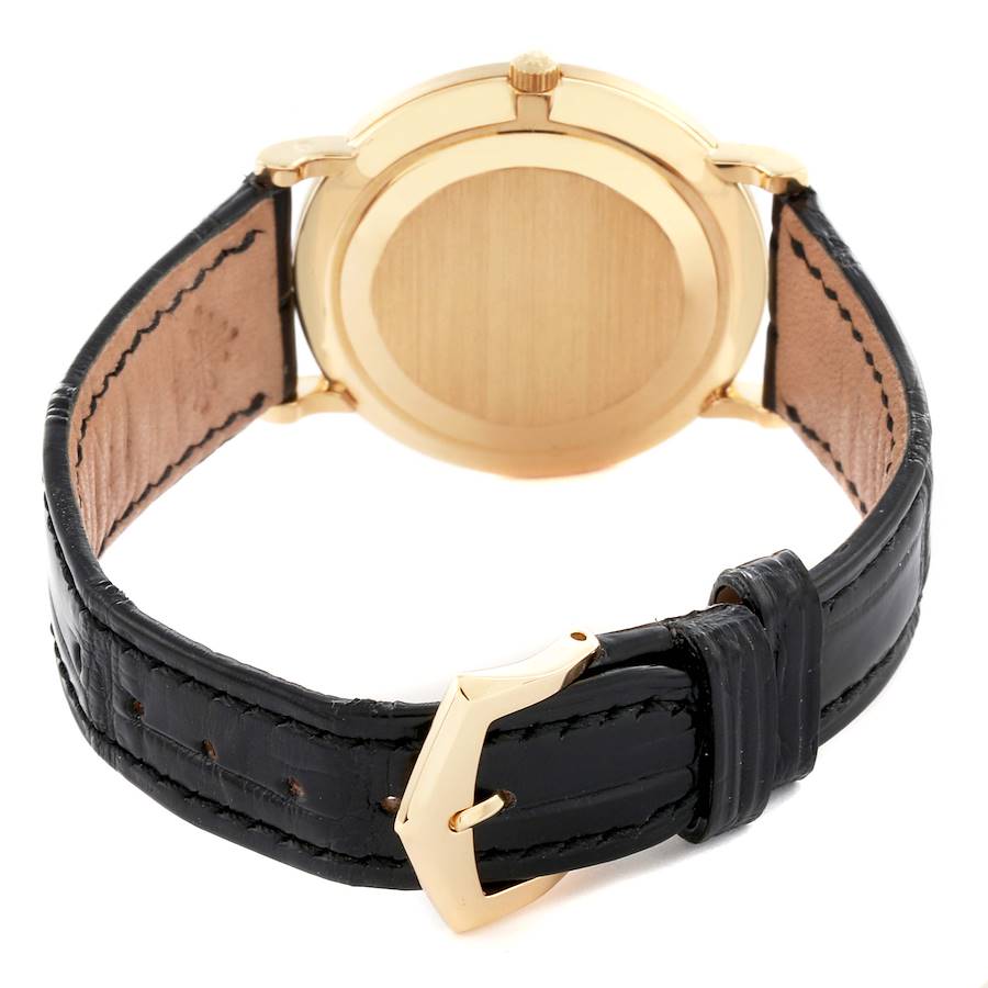 Patek Philippe Calatrava Yellow Gold White Roman Dial Mens Watch 3919J