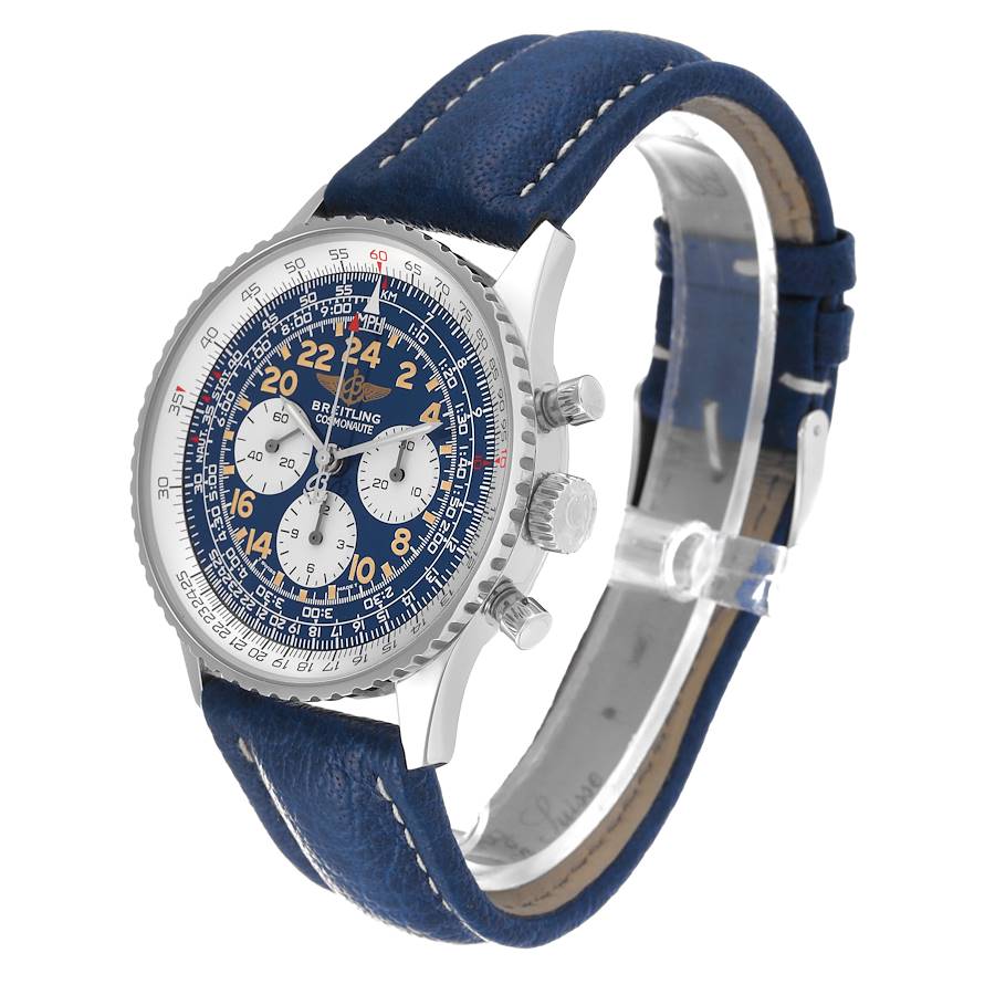 Breitling Navitimer Cosmonaute Blue Dial Chronograph Mens Watch A12322