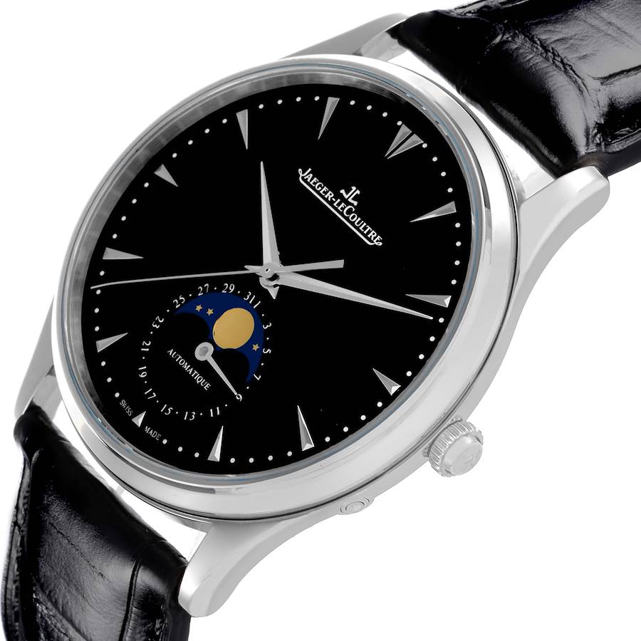 Jaeger LeCoultre Master UltraThin Moonphase Mens Watch 176.8.64.S Q1368470 Card
