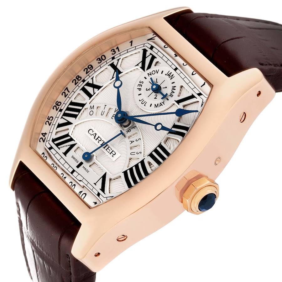 Cartier Tortue Perpetual Calendar Automatic Rose Gold Mens Watch W1580045