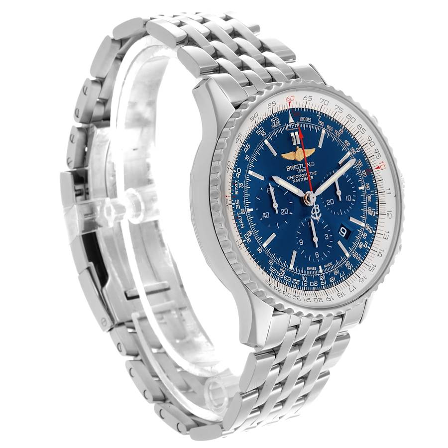 Breitling Navitimer 01 46mm Aurora Blue Dial Mens Watch AB0127