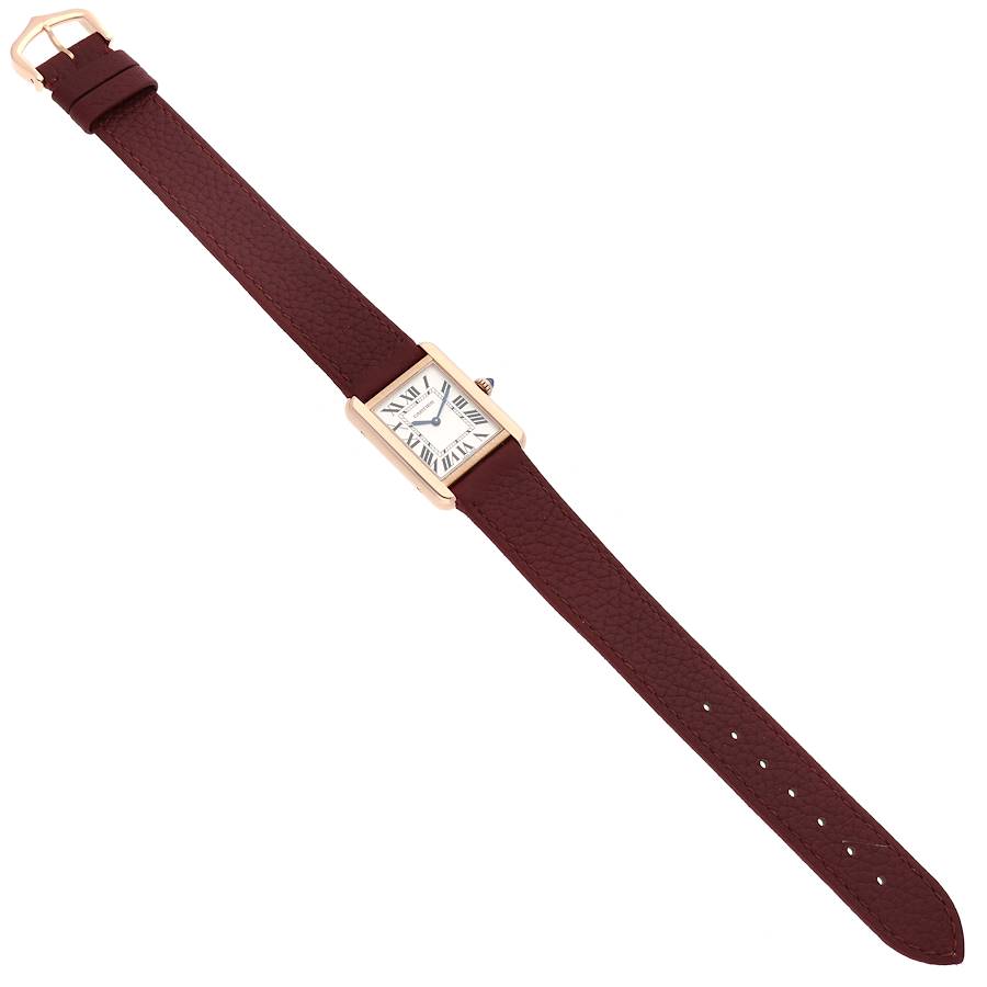 Cartier Tank Solo Silver Dial Rose Gold Steel Ladies Watch W5200024