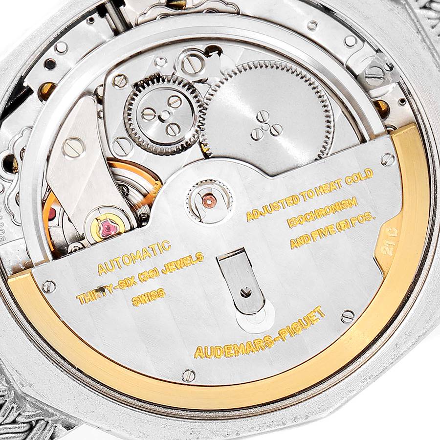 Audemars Piguet White Gold Black Dial Diamond Vintage Mens Watch