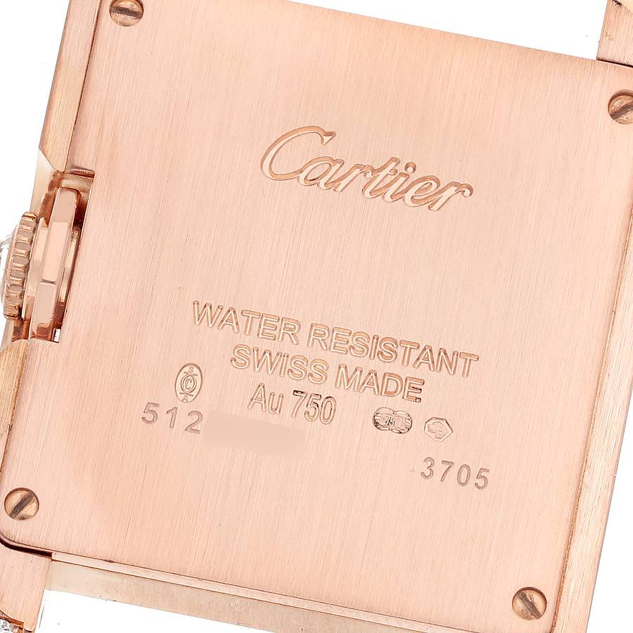 Cartier Tank Anglaise Rose Gold Diamond Ladies Watch WT100029