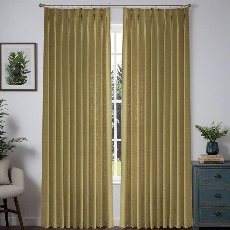Custom Heavyweight Linen Drape Pleated - 36 Colors