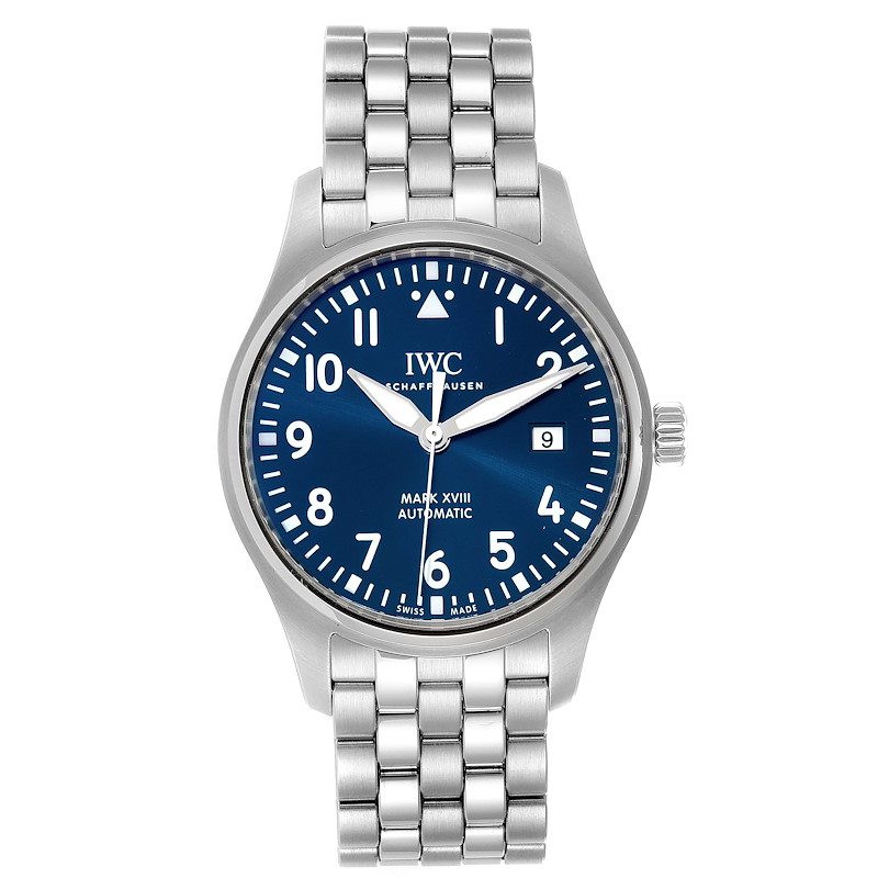 IWC Pilot Mark XVIII Petit Prince Blue Dial Mens Watch IW327014