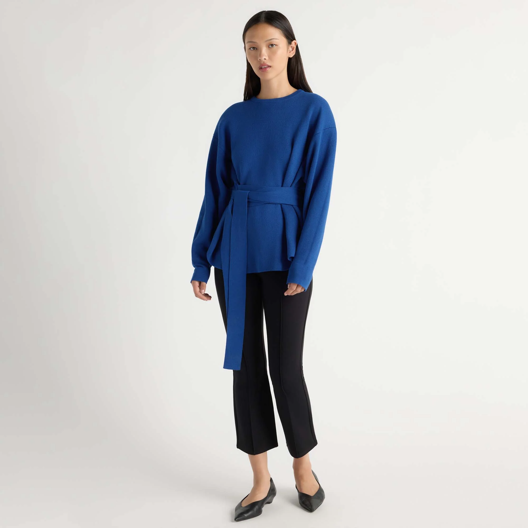 Nara Tie-Front Knit Sweater