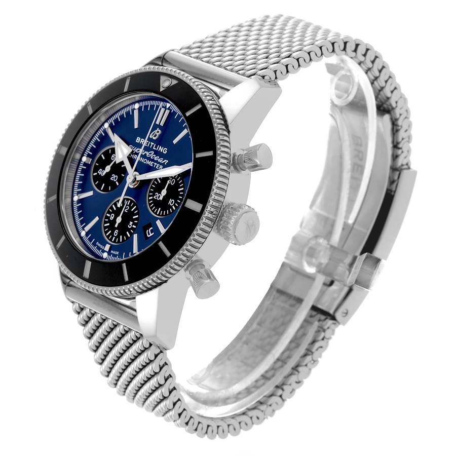 Breitling SuperOcean Heritage II B01 Blue Dial Steel Mens Watch AB0162