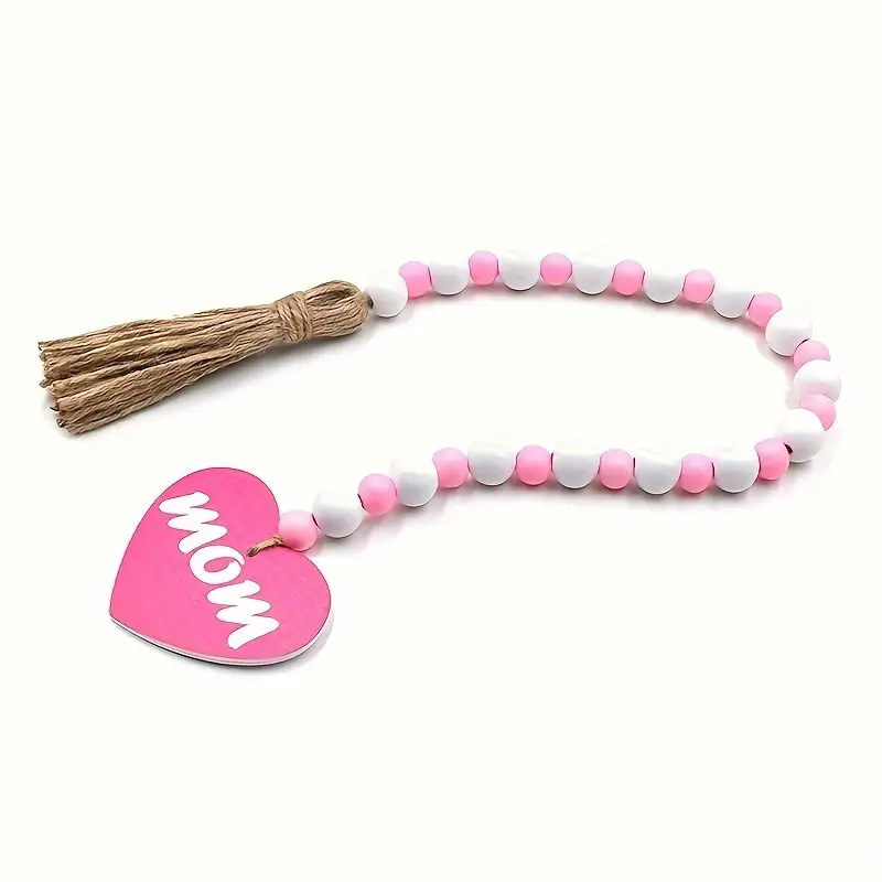 Mother's Day Tassel Beaded Pendant