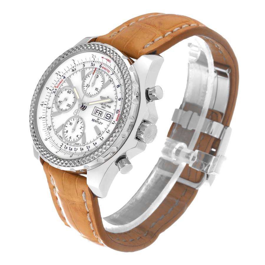 Breitling Bentley Motors GT White Dial Steel Mens Watch A13362