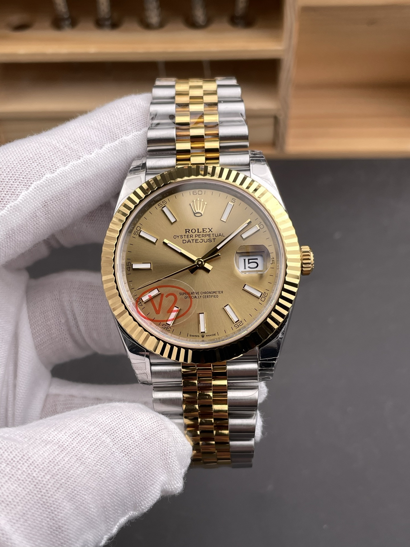 Two-tone Champagne Dial Datejust V2 Version