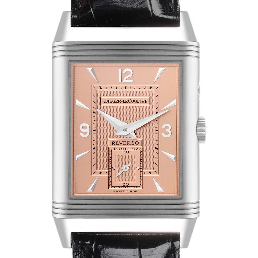 Jaeger LeCoultre Reverso Duo Limited Edition Rose White Gold Mens Watch 270.0.54.A