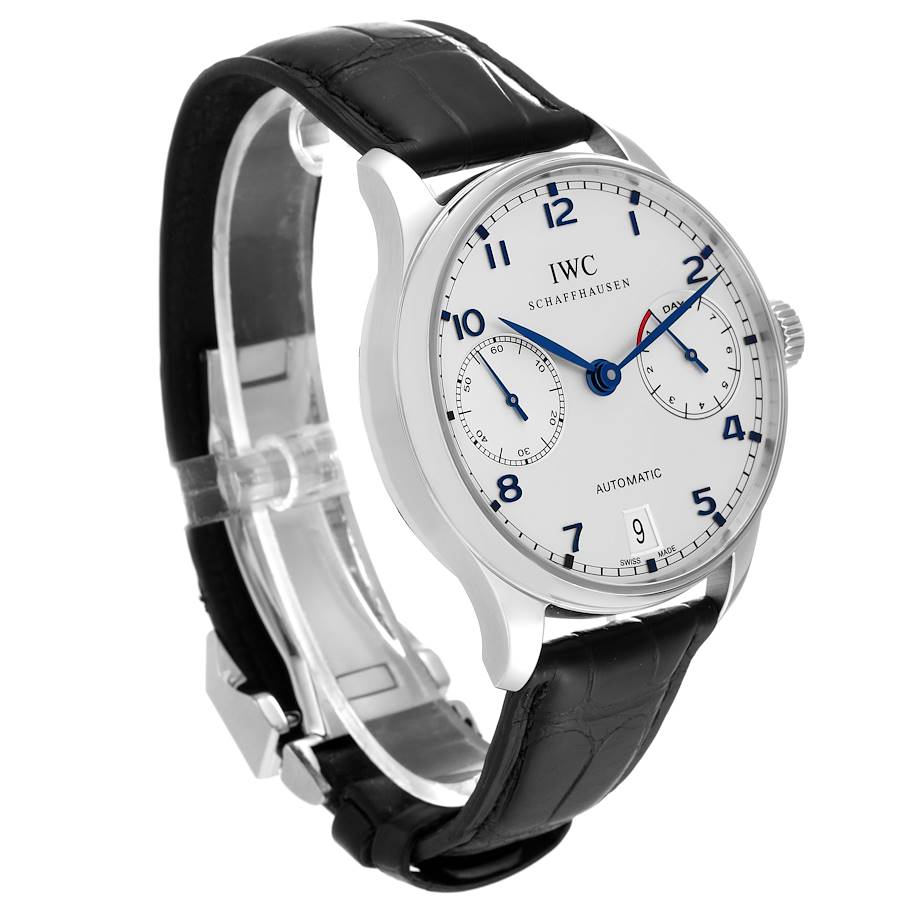 IWC Portuguese Automatic Silver Dial Steel Mens Watch IW500107