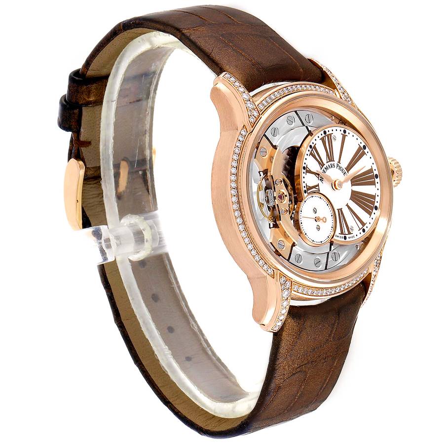 Audemars Piguet Millenary Rose Gold MOP Diamond Ladies Watch 77247OR