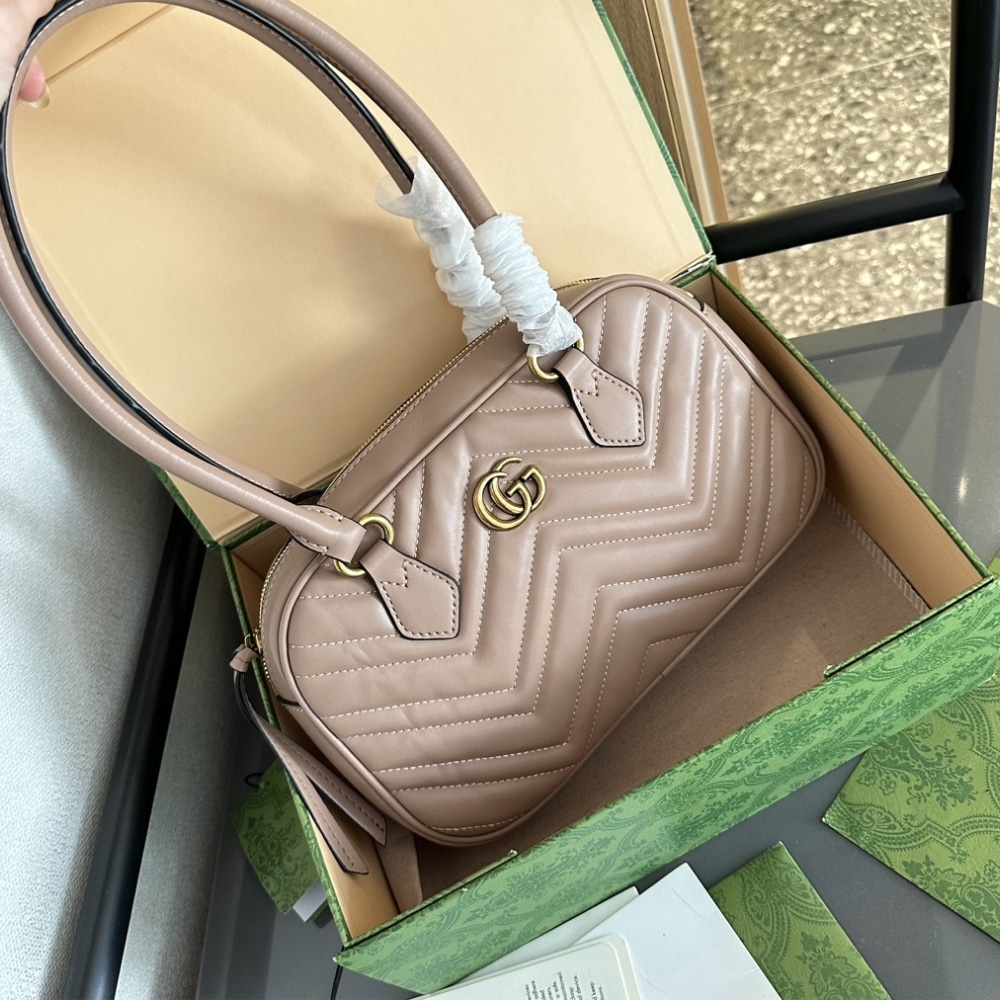 Gucci Marmont Small Top Handle Bag Pink 25Cm
