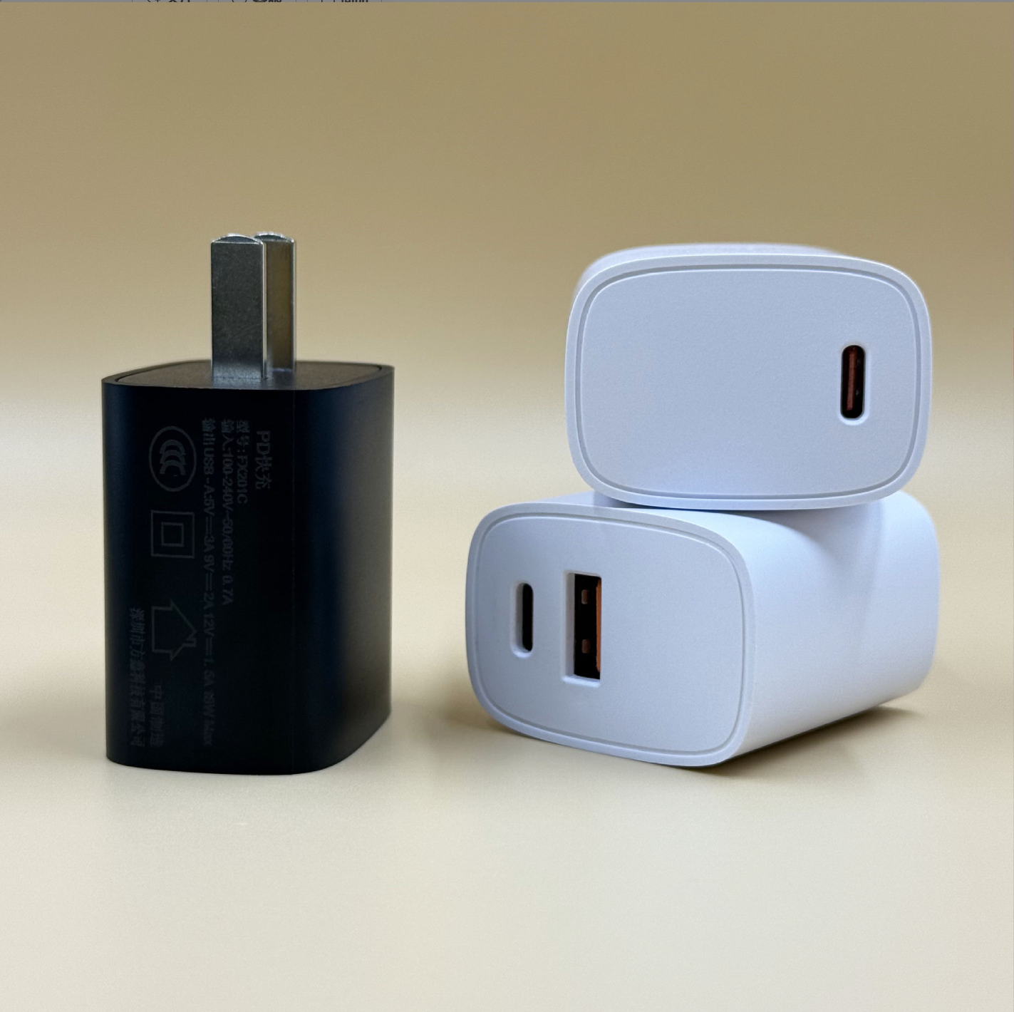 Dual Port Type C Fast Charger Cube Power Delivery