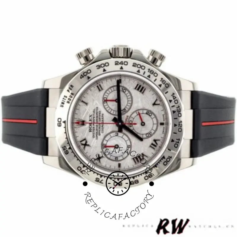 Rolex Daytona 116519MT Meteorite Dial RubberB Strap 40mm Mens Replica Watch