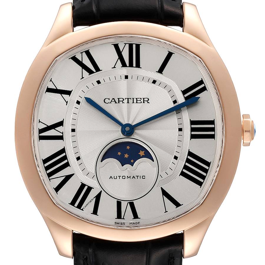 Cartier Drive Rose Gold Moonphase Mens Watch WGNM0008
