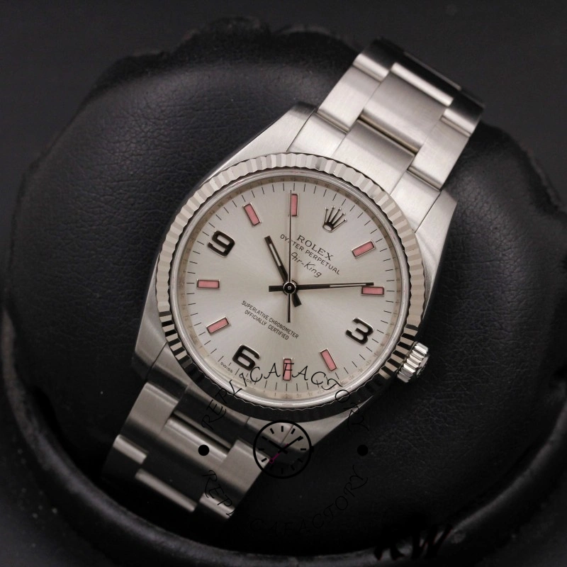 Rolex Oyster Perpetual Air-King 114234 Automatic Silver Dial 34mm Unisex replica watch