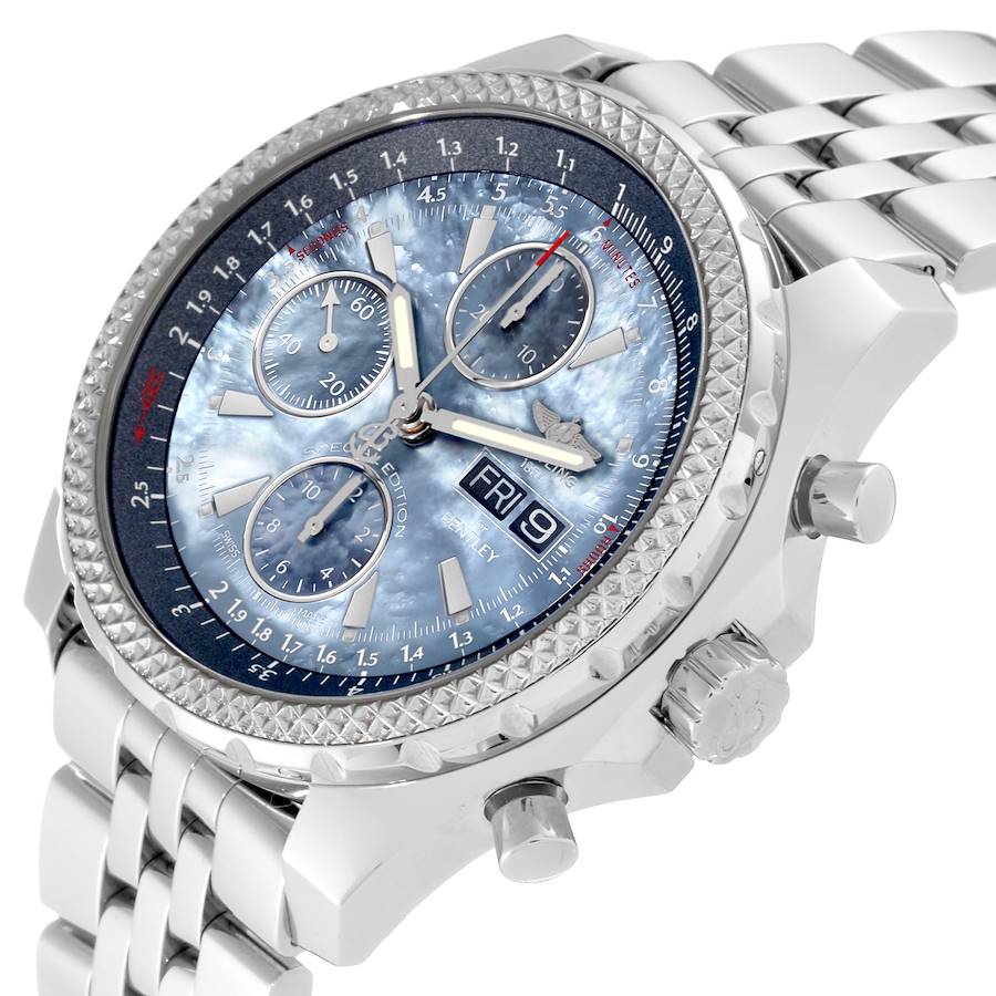 Breitling Bentley Motors GT Mother of Pearl Dial Steel Watch A13362