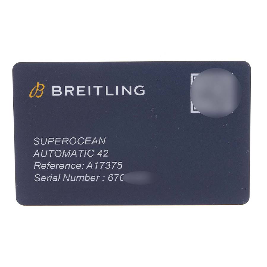 Breitling Superocean 42mm Japanese White Dial Steel Mens Watch A17375