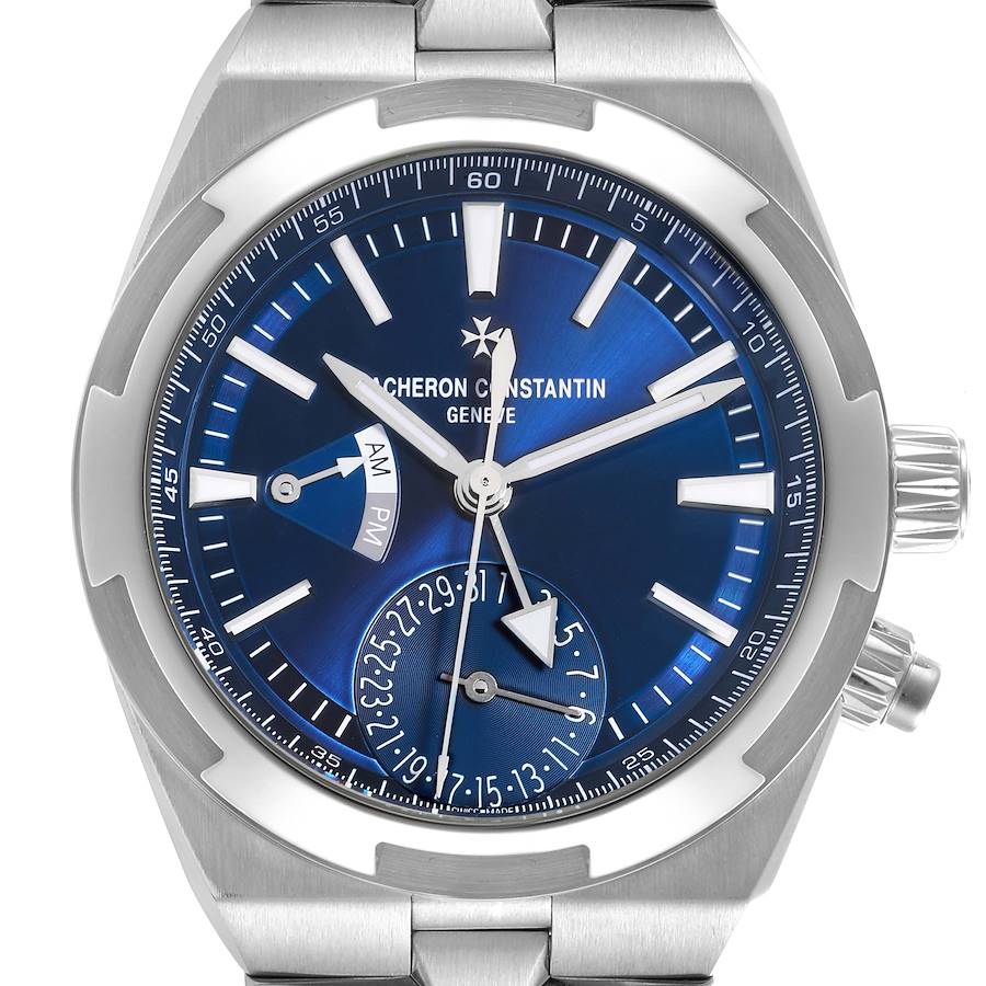 Vacheron Constantin Overseas Dual Time Blue Dial Steel Watch 7900V