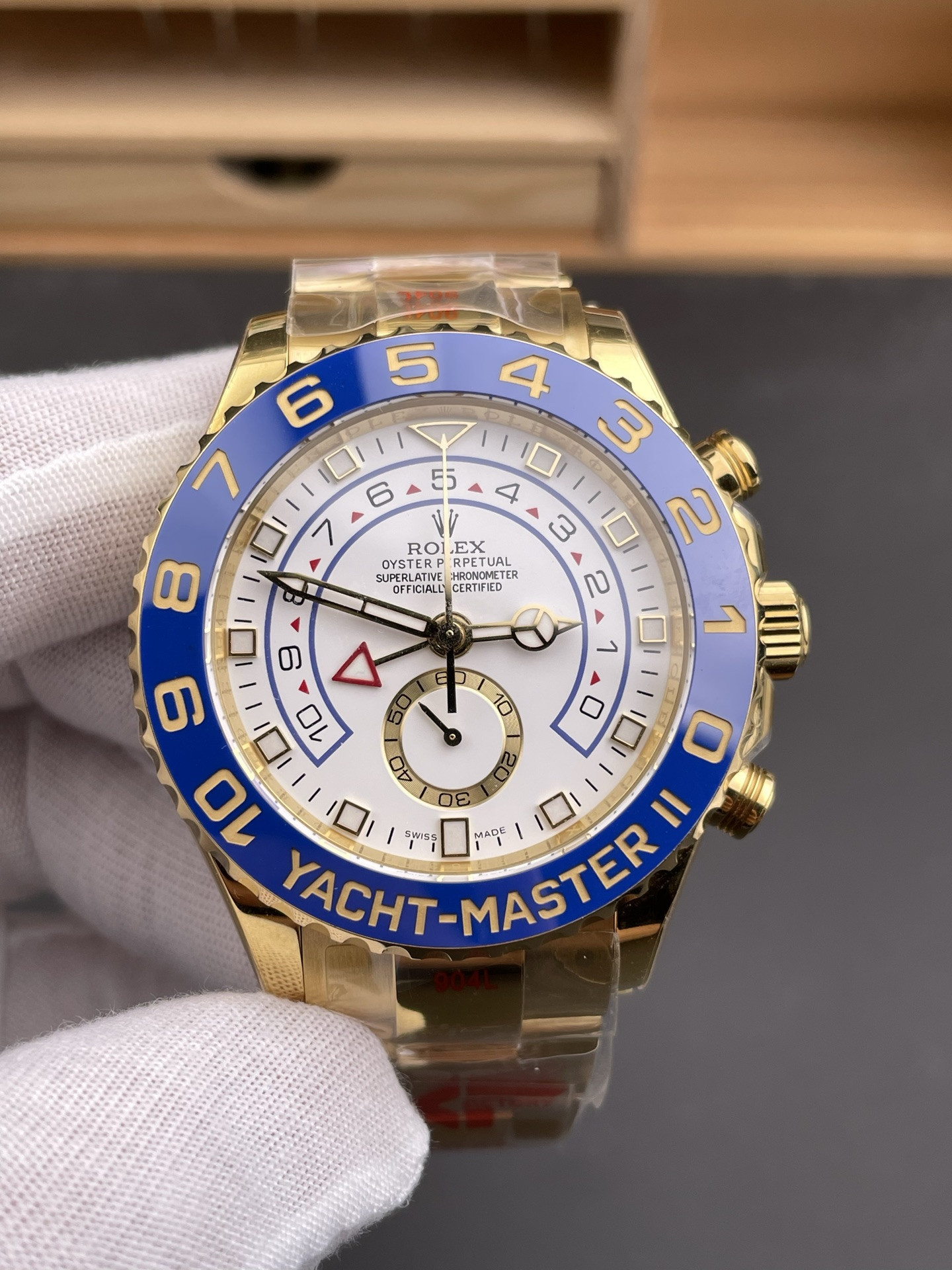 Full Gold Yacht-Master White Dial