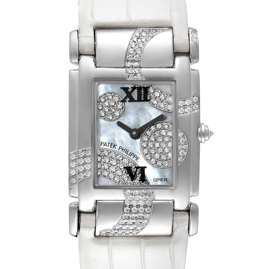 Patek Philippe Twenty-4 White Gold MOP Diamond Ladies Watch 4914