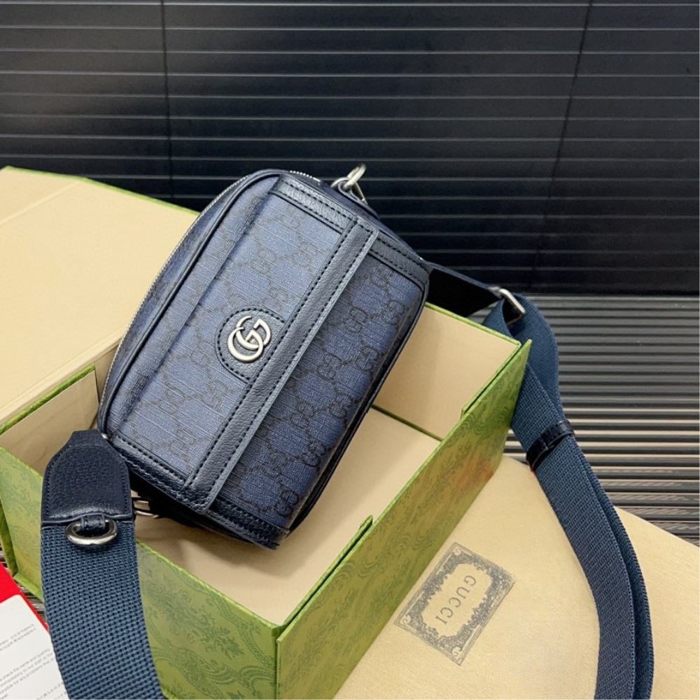 Gucci Ophidia Gg Mini Bag Dark Blue 20Cm