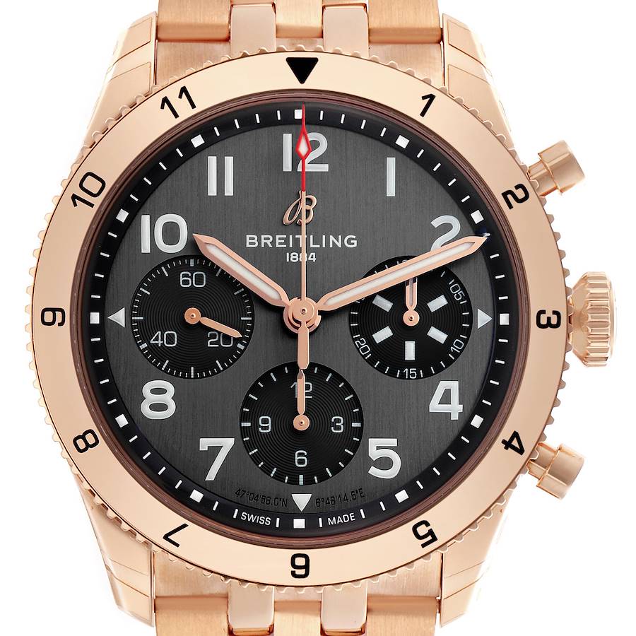 Breitling Classic AVI P-51 Mustang Rose Gold Mens Watch R23380