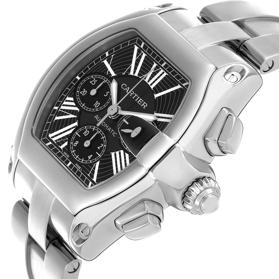 Cartier Roadster XL Chronograph Steel Mens Watch W62020X6