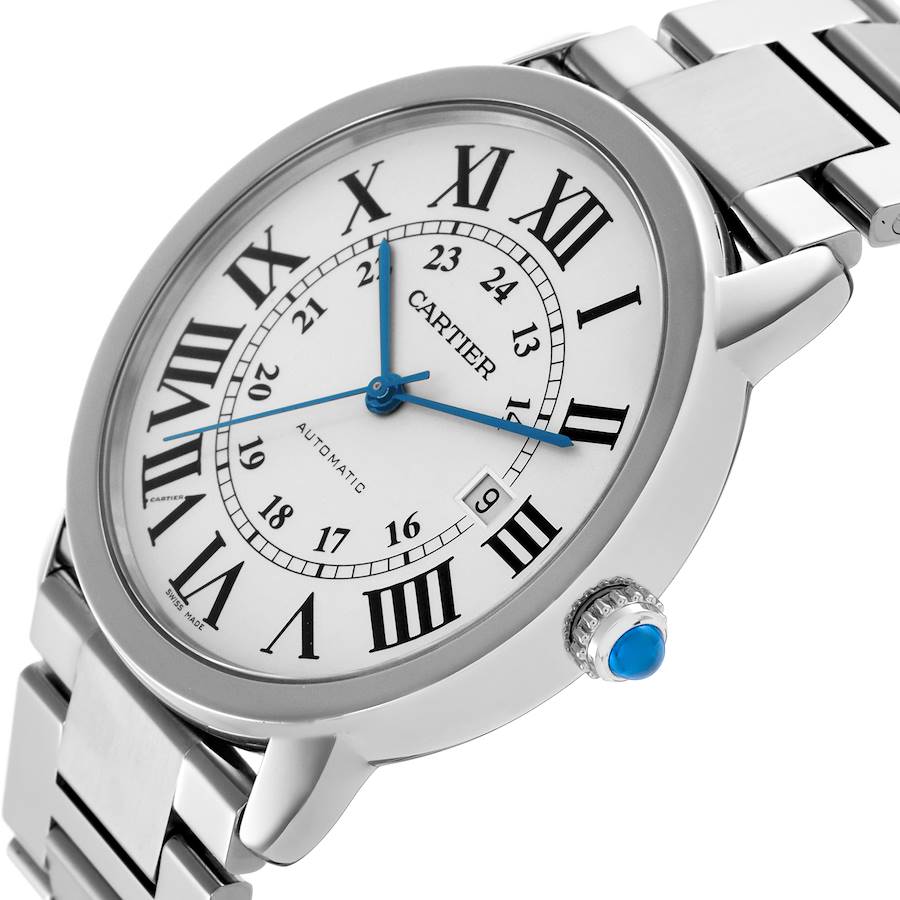 Cartier Ronde Solo XL Silver Dial Automatic Steel Mens Watch W6701011