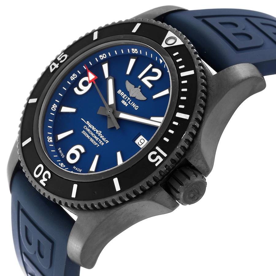 Breitling Superocean 46 Blue Dial DLC Steel Mens Watch M17368