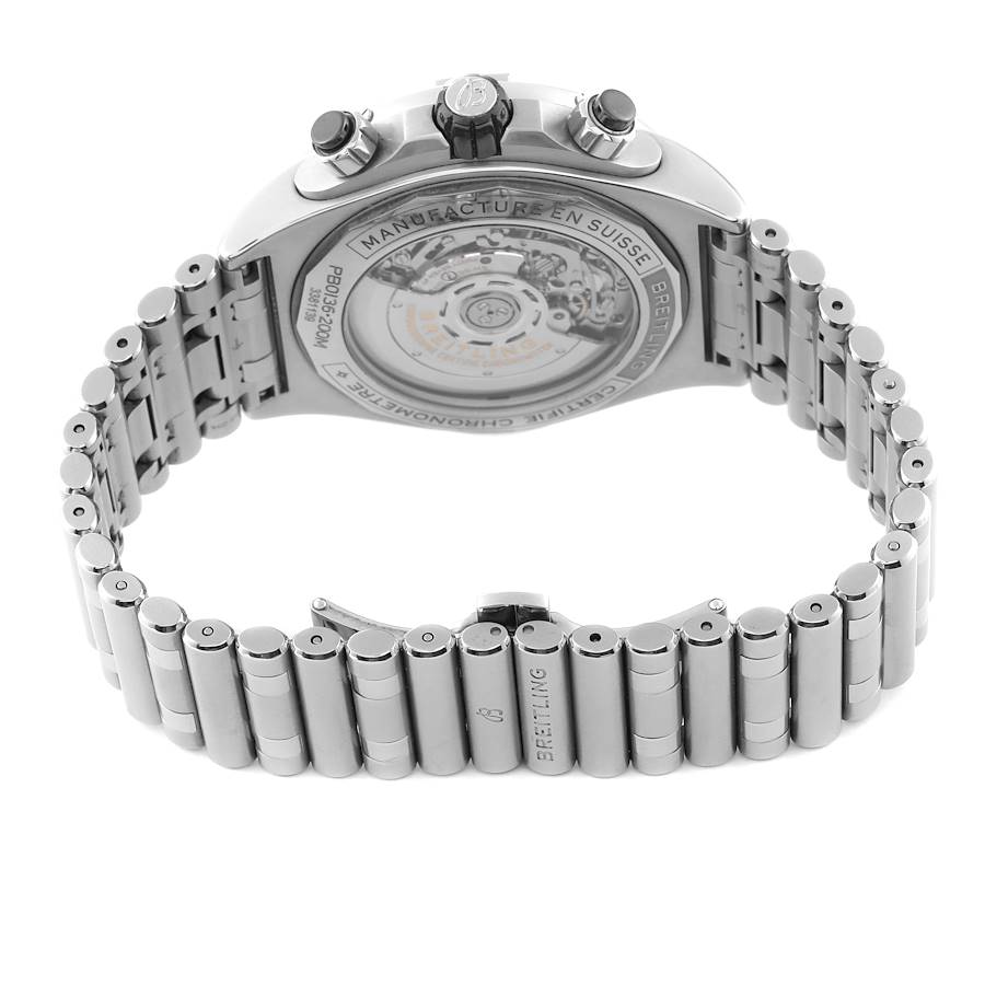 Breitling Chronomat B01 Ice Blue Dial Steel Mens Watch PB0136